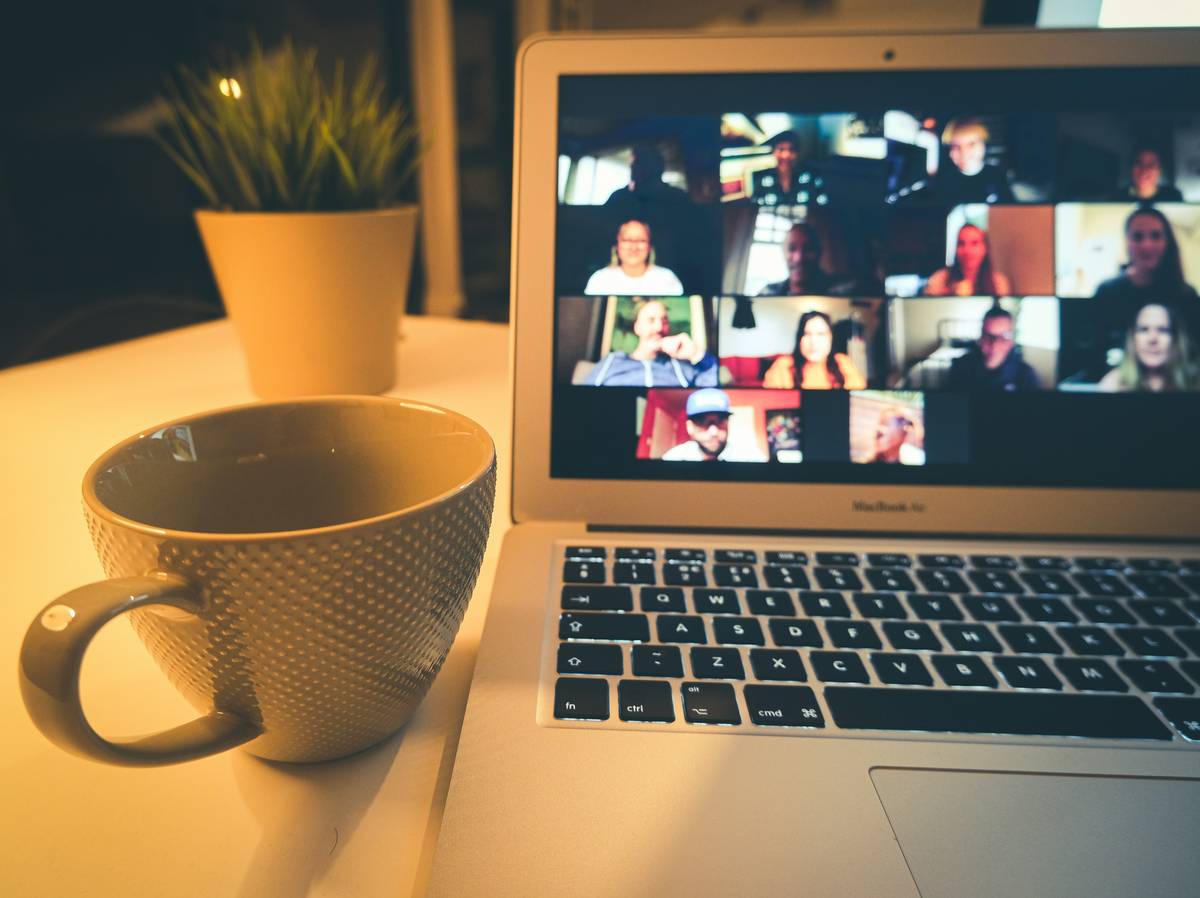 what are professional development opportunities: professionals engaging in a virtual networking session with video panels and chat discussions